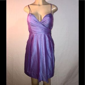 Metallic purple mini dress 